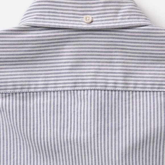 Taylor Stitch Men's White and Gray Striped Shirt Medium - Picture 8 of 10